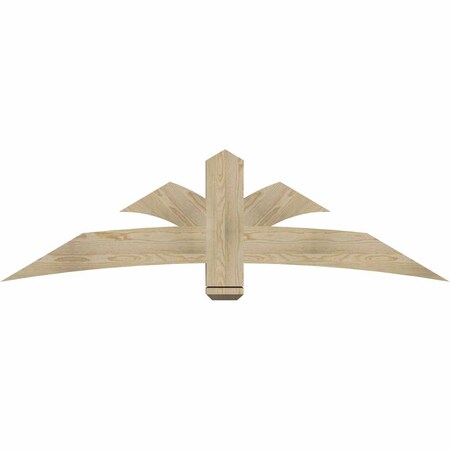 Ekena Millwork Davenport Rough Sawn Timber Gable Bracket, Douglas Fir, 72"W x 21"H x 4"D x 6"F, 7/12 Pitch GBW072X21X0406DAV00RDF